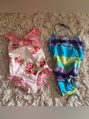 Adorable Baby Girl Swimsuit Bundle – Size 18–24 Months